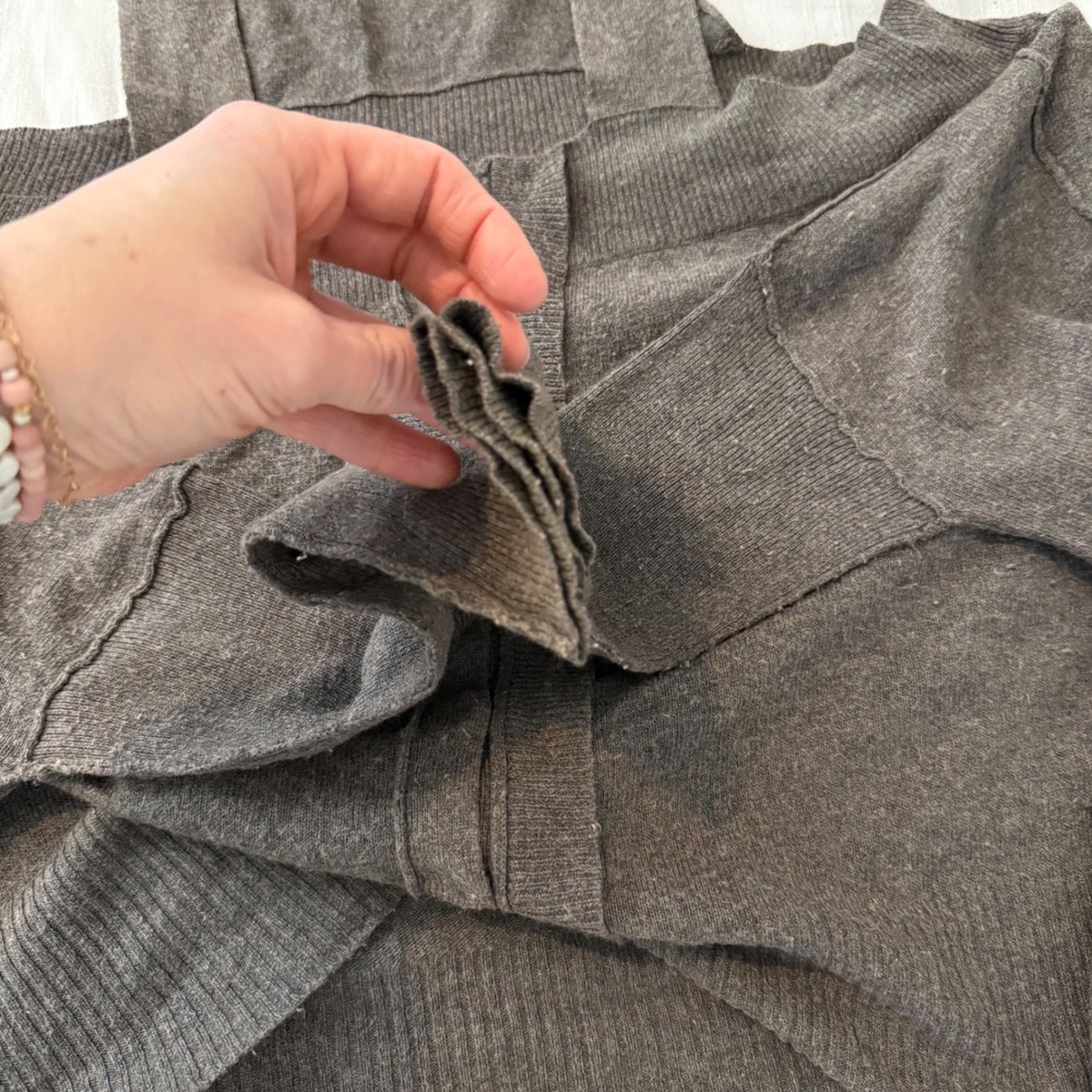 ALLSAINTS Spitalfields Raeburn Cardigan Sweater Knit Dark‎ Gray Size TEN - Picture 6 of 8